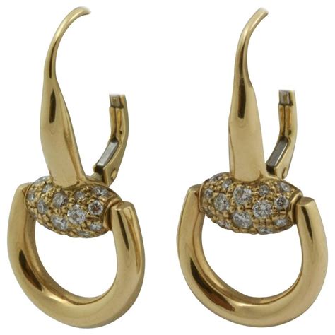 gucci g sterling silver stud earrings|gucci horsebit earrings gold.